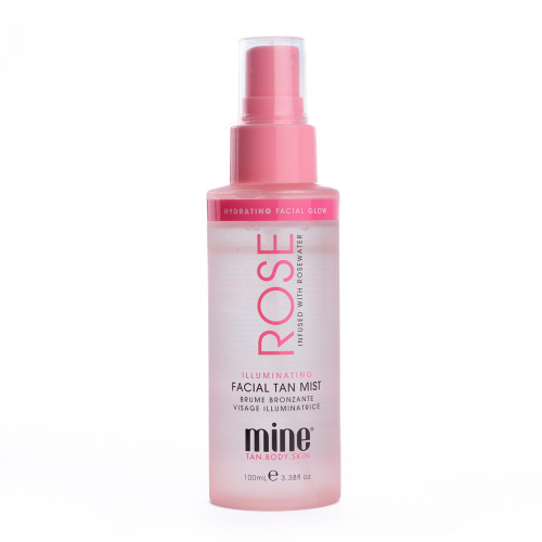 Спрей-мист автозагар с успокаивающей розовой водой MINE TAN, Rose Water Illuminating Facial Tan Mist